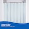 Kenney Mfg Water Repellant Jacquard Fabric Shower Curtain, 70in W x 72in H, Ashley Blue KN61307PS - alternate 6